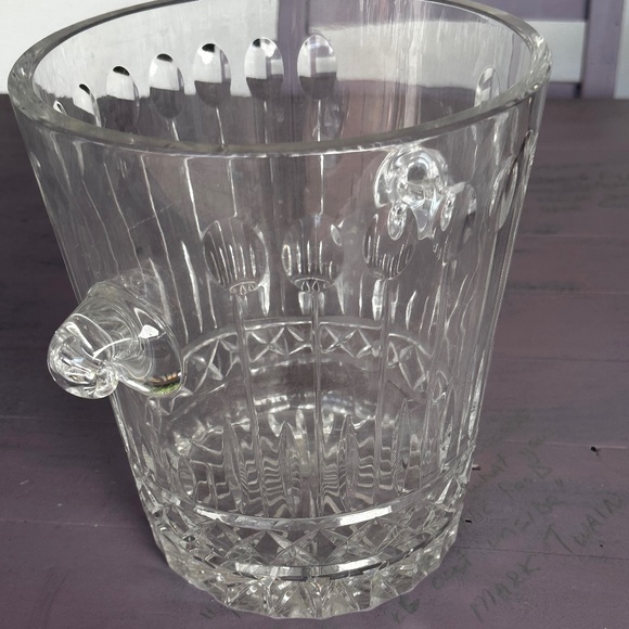 Vintage Heavy Hand Cut Eastern European Chrystal Champagne Bucket - Picture 6 of 6